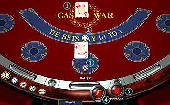 Casino War table